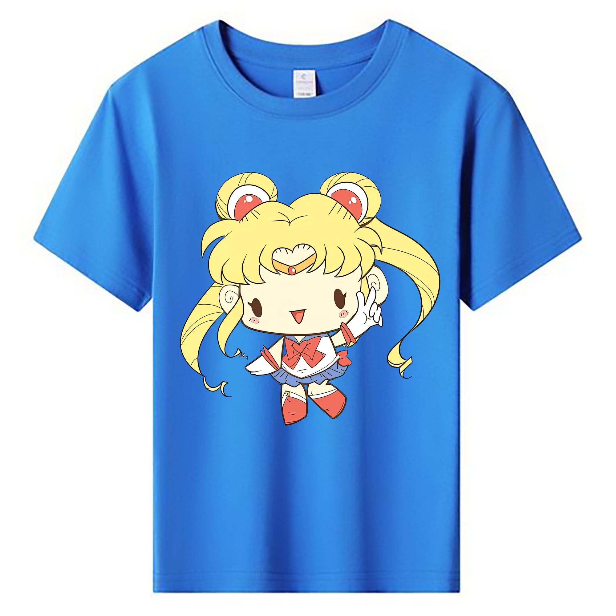 （画像用） 美少女戦士セーラームーン 月野 うさぎ つきの うさぎ Sailor Moon Tsukino Usagi 綿100％キッズTシャツ（フロントプリント）